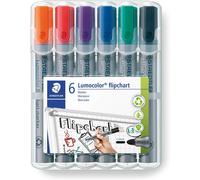 Marqueur de paperboard STAEDTLER Lumocolor couleur triée 2,0 mm, 6 pcs NEUF OVP