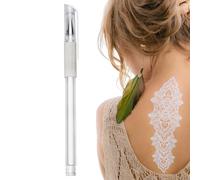 Marqueur de peau - Stylo à tracer portable, outil de cartographie de position blanche, approvisionnement d'art corporel lavable, pointe précise pour la conception, le dessin sur la peau, accessoire de