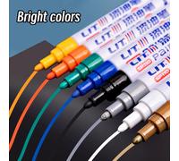 Marqueur de peinture Permanent coloré 3mm 10p, 8 couleurs, marqueurs blancs imperméables, bande de roulement de pneu, tissu en caoutchouc, peinture métallique, stylos marqueurs 3 white