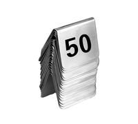 Marqueur de Table for Restaurant et Bar, 50 pièces, signe numéro, cartes empilables, noir Double face Pour Cafés
