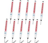 Marqueur De Trou Profond À Tête Longue Imperméable,Multi-Usages Trou Profond Marqueurs Stylos,Pour Marque De Traitement Du Bois En Plastique En Métal(10 Pièces-Noir)