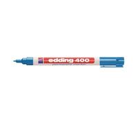 edding Marqueur permanent 400 – Bleu clair – Pointe fine 1 mm – Résiste à l'eau – 1 stylo