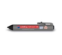 Marqueur edding e12 tableau blanc rétractable rechargeable pointe ogive 1.5/3mm effaçable à sec coloris noir