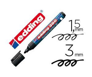 Marqueur edding permanent chevalet e380 pointe ogive tracé 1.5/3mm corps plastique spécial flipchart coloris noir