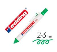 Marqueur edding permanent rétractable pointe ogive 1,5/3mm rechargeable coloris vert