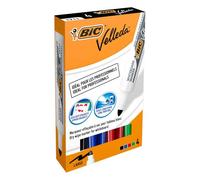 Marqueur effaçable Bic Velleda 1711 corps plastique pointe ogive 1,9 mm - Pochette de 4