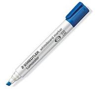 Staedtler Marqueur pour tableau blanc Lumocolor 351B - pointe biseautée effaçable - bleu