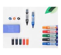 Marqueur effaçable rechargeable Pilot V Board Master Begreen pointe biseautée 6 mm - Noir