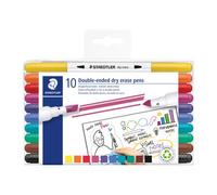 Marqueur effaçable Staedtler 3010 double pointe - Pochette de 10
