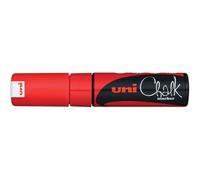 Marqueur Fenêtre & Craie Uni Chalk Pwe-8k, 8 Mm, Pointe Biseautée, Rouge