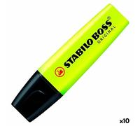 Marqueur fluorescent Stabilo Boss Jaune Multicouleur 10 Pièces (10 Unités)