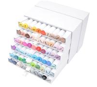 GRAPH’IT Kit Dessin 60 Marqueurs Brush - Pointe Pinceau et Extra Fine - Marqueurs à Alcool Rechargeables - Idéal Illustration, Manga et Design - Rangement Feutres Pratique, Palette Couleurs