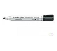 Staedtler Marqueurs pour tableau blanc Lumocolor – Lot de 10, pointe biseautée, noir