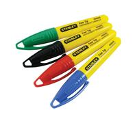 Stanley Mini-marqueur 2-47-329 pointe fine carte 4 pièces