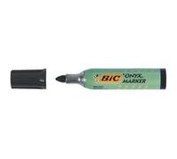 Bic Onyx Marker 1482 Marqueur permanent Pointe ogive Corps métal Encre Bleue indélébile Lot de 12