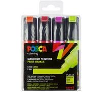 Marqueur PC-8K pointe biseautée - 4 couleurs ASS10 G