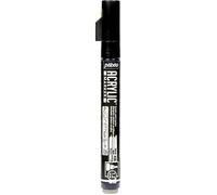 PÉBÉO Lot de 3 Marqueurs Acrylique Pointe ronde 1,2mm Noir