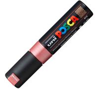 Posca Marqueur PC8K Pointe large biseautée 8 mm Rose Métal