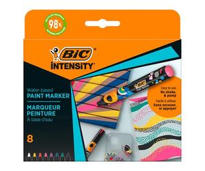 Marqueur peinture Bic Intensity coloris vifs - Pochette de 8