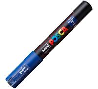 Marqueur peinture bleu foncé extra-fin - POSCA - Pointe conique extra-fine 0,7 mm - À base d’eau - Tout support