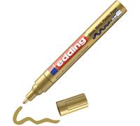 edding Marqueur peinture brillante 750 – pointe ronde 2-4 mm, encre pigmentée, étanche – Or 1 feutre