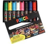 Marqueur peinture POSCA PC-8K, étui de 8 pièces Assorti G