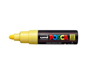 Marqueur peinture posca pc7m pointe large conique encre inodore couvrante miscible tous supports coloris jaune