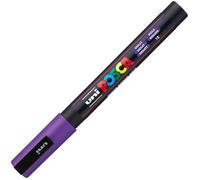 Marqueur posca pc3m gouache encre inodore toutes surfaces pointe fine conique couleur opaque couvrante violet
