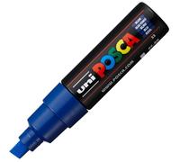 Marqueur peinture - POSCA - Pointe Large Biseautée - Bleu Foncé - 8 mm - Opaque