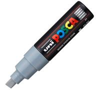 Posca Marqueur peinture PC-8K - Pointe large biseautée 8 mm opaque - Gris