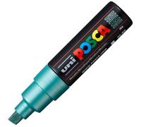 UNI-BALL Marqueur Pte large biseautée POSCA PC8K 8mm Vert Métal