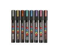 Posca PC-5M – Set de 8 métalliques