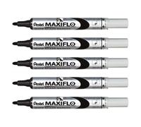 Marqueur - PENTEL - MAXIFLO MWL5S - Lot de 5 - Pointe fine - Effaçable à sec