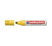 edding 800 Marqueur permanent - jaune - 1 stylo - pointe biseautée 4-12 mm - pour des marquages larges - sèche vite, résiste à l'eau et aux frottements - pour carton, plastique, bois, métal, verre
