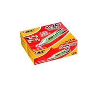 BIC Marking Onyx 1482 Marqueurs Permanents Pointe Conique Large - Rouge, Boîte de 12