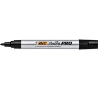 Marqueur permanent Bic Marking Pro pointe ogive 1,1 mm - Corps métal - noir