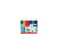 Maped Custom - Marqueur permanent fin pochette de 12 - Couleurs assorities - Pointe fine 2mm - Multi surface