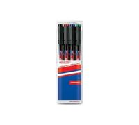 Marqueur Permanent - Edding - 142 - 1 Mm - Pack De 4 - Noir, Rouge, Bleu, Vert