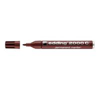 Edding 2000 C Marqueur permanent - marron - 1 stylo - pointe ronde 1,5-3 mm - sèche vite - résiste à l'eau et à l'essuyage - pour carton, plastique, bois, métal - marqueur universel