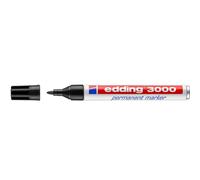 Marqueur permanent Edding 3000, pointe ronde 1,5 mm, rechargeable, noir