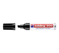 edding Marqueur permanent E-500 – pointe biseautée 2–7 mm, sèche vite, résiste à l'eau – noir