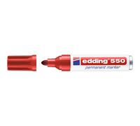 Marqueur permanent Edding 550 Rouge Recargable Résistant à l'eau