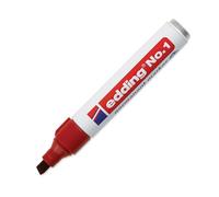 edding Marqueur permanent N°1 Pointe biseautée 1–5 mm Imperméable, sèche vite Rouge 1 stylo
