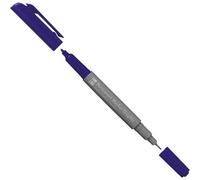 Marqueur Permanent Graphix Bleu Marine Foncé, Avec Double Pointe De 1 À 2 Mm Et 0,5 Mm, Couleurs Brillantes, Encre À Séchage Rapide, Sans Odeur Et Imperméable.