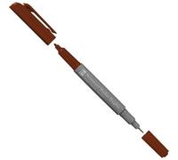 Marqueur Permanent Graphix Cacao, Double Pointe 1-2 Mm Et 0,5 Mm, Couleurs Brillantes, Séchage Rapide, Encre À Base D'alcool, Faible Odeur Et Imperméable, Plastique, 1 Stück (1er Pack)