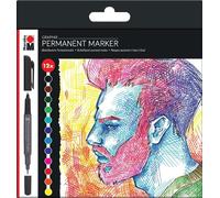 Marqueur permanent Marabu Graphix "SIGNIFICANT" étui de 12 pièces