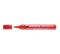 Marqueur permanent - pointe ogive - rouge - E 2000C - par 10 EDDING