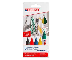 Marqueur permanent pour textile Edding 4600 pointe ogive 1 mm - Pochette de 10