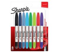 Marqueur permanent Sharpie double pointe - Pochette de 8