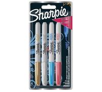 Marqueur permanent - SHARPIE - Metallic - Lot de 4 - Pointe Fine - Couleurs Métalliques